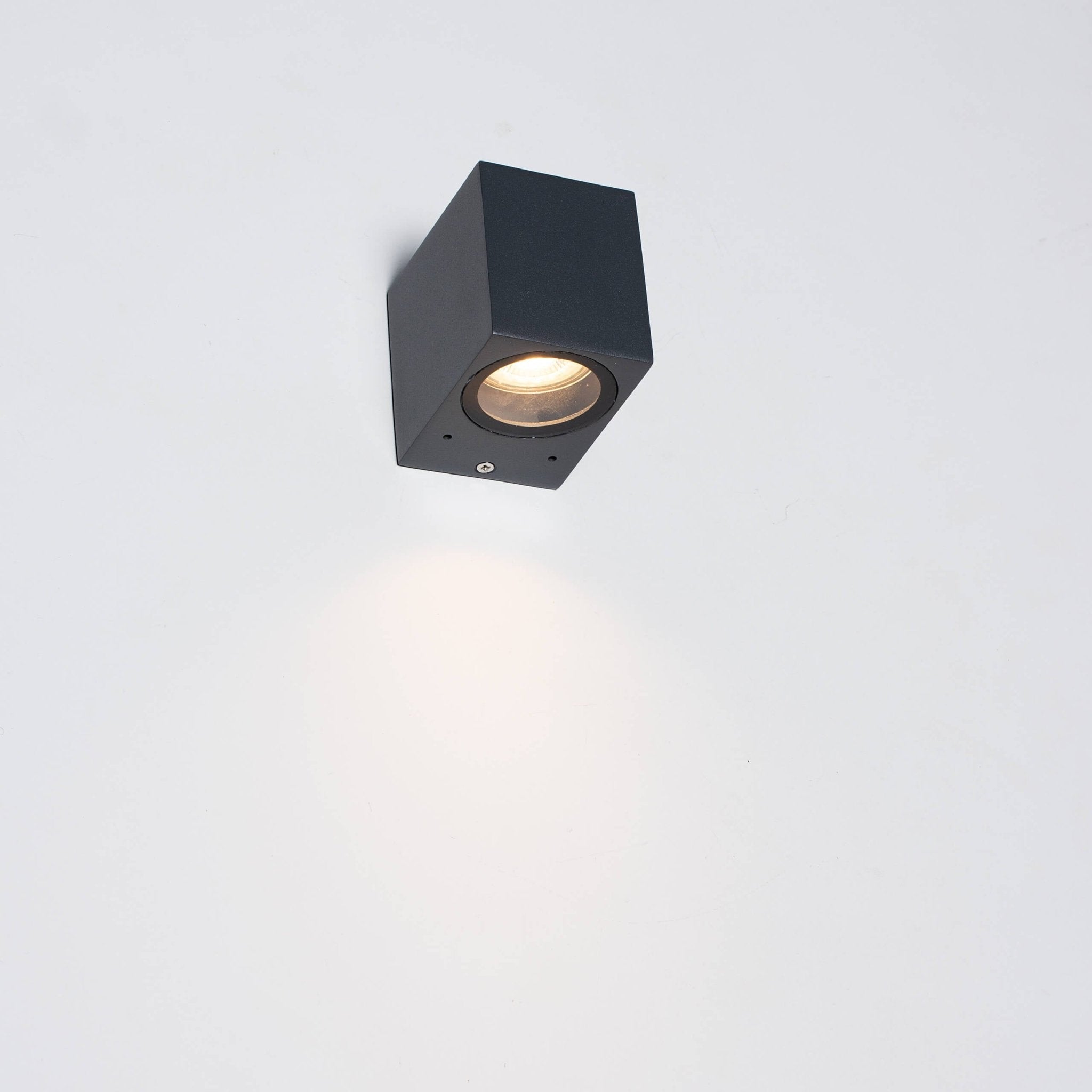 NØRD Down - LED's Light LED Wandlamp Buiten met GU10 fitting - Vierkant - IP44 - Antraciet - Model Rome Wandlampen LED.nl