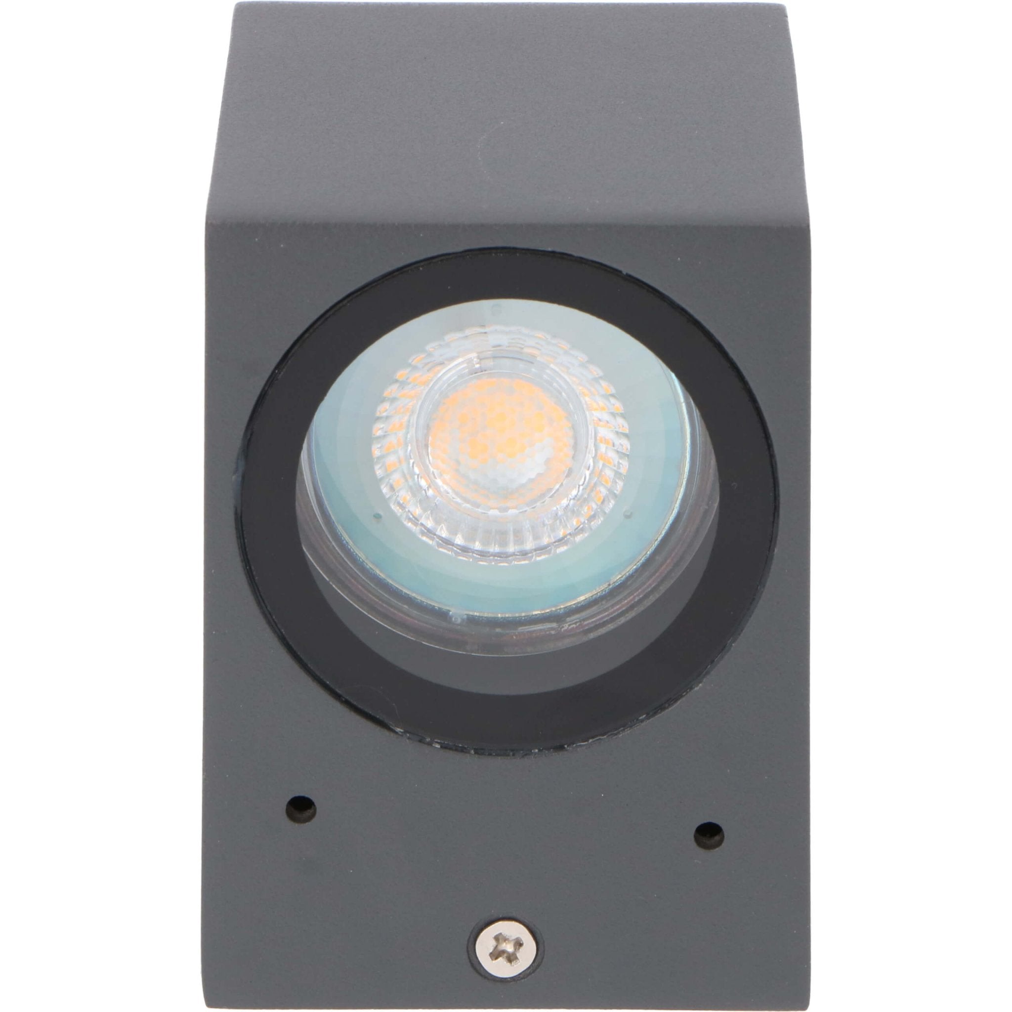 NØRD Down - LED's Light LED Wandlamp Buiten met GU10 fitting - Vierkant - IP44 - Antraciet - Model Rome Wandlampen LED.nl