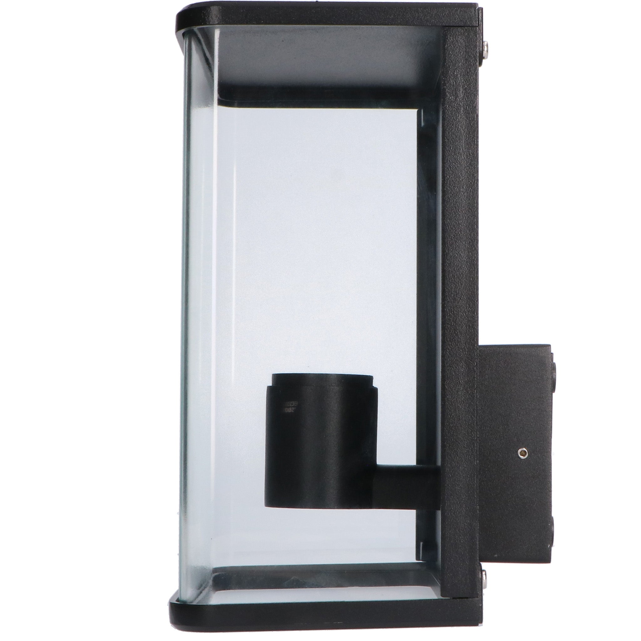 LED Wandlamp Glas - Rondom licht - Rechthoek - E27 fitting - IP44 - Zwart Wandlampen LED.nl