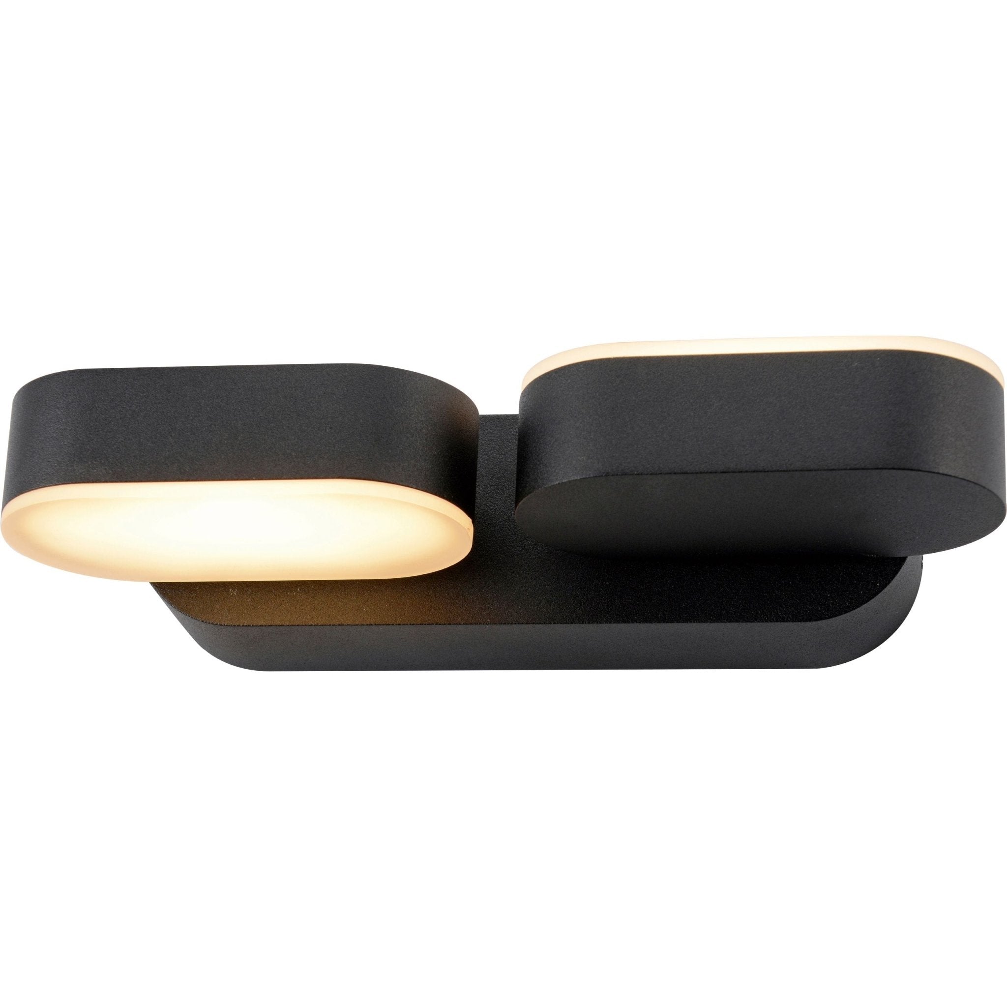 LED's Light Dubbele LED Buitenlamp - Model Rieti - Warm wit - IP44 waterbestendig - Zwart Wandlampen LED.nl