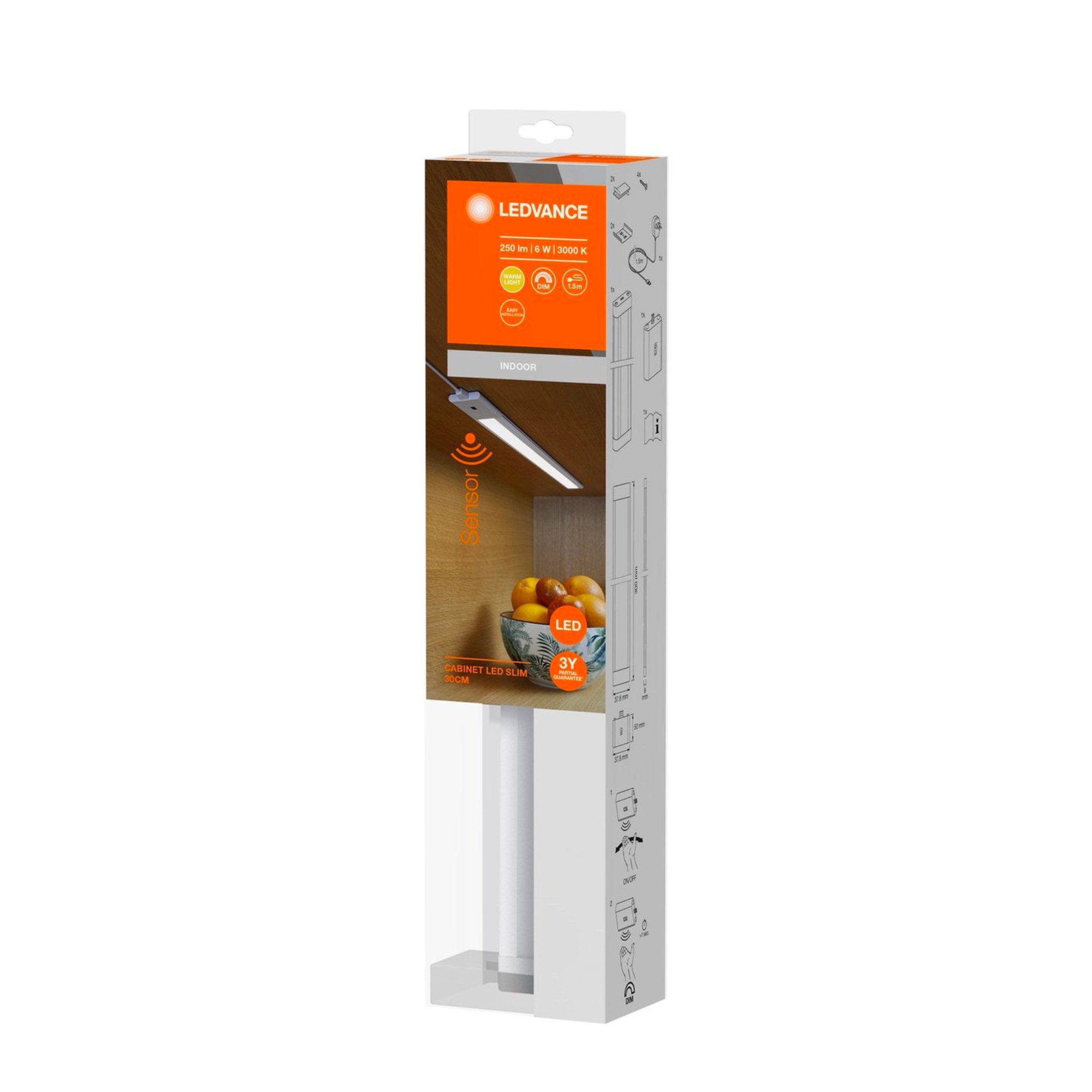 LEDVance LED Kastverlichting met Zwaaisensor 30 cm - Complete set - Dimbaar LED.nl