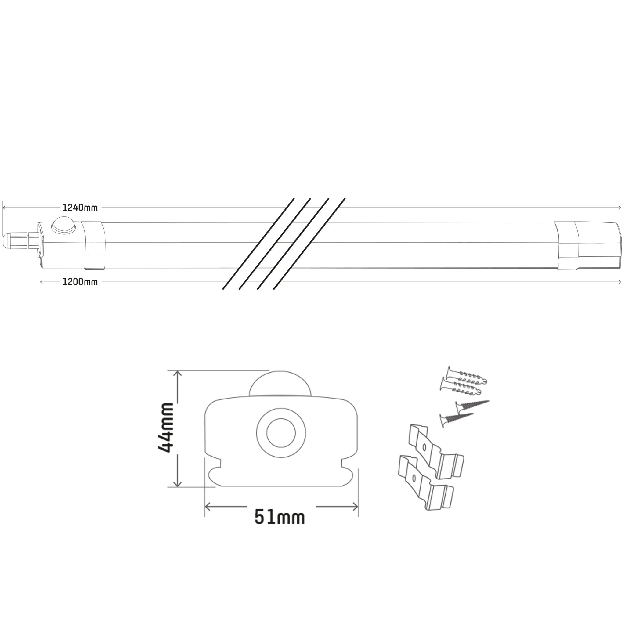 LED's Light LED TL verlichting met sensor 120 cm - Bewegingssensor en bewegingsdetectie - 4100 lm TL verlichting LED.nl