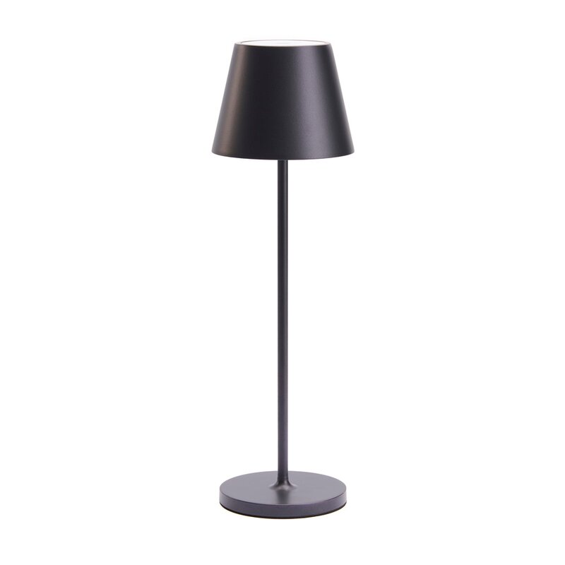 Premium LED Tafellamp met oplaadstation - Oplaadbaar & Draadloos - Voor binnen en buiten - Grijs Tafellampenen LED.nl