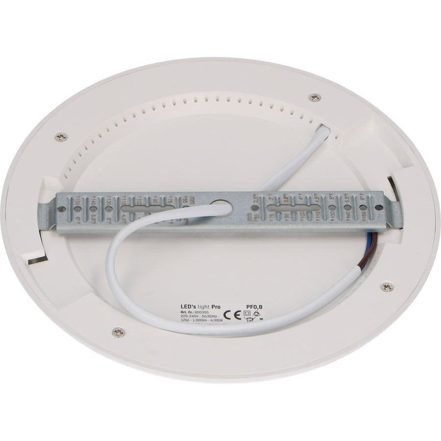 PRO LED Deckeneinbauleuchte ø 16 cm – Ultradünn – Dimmbares kaltweißes Licht – 12 W - LED.de