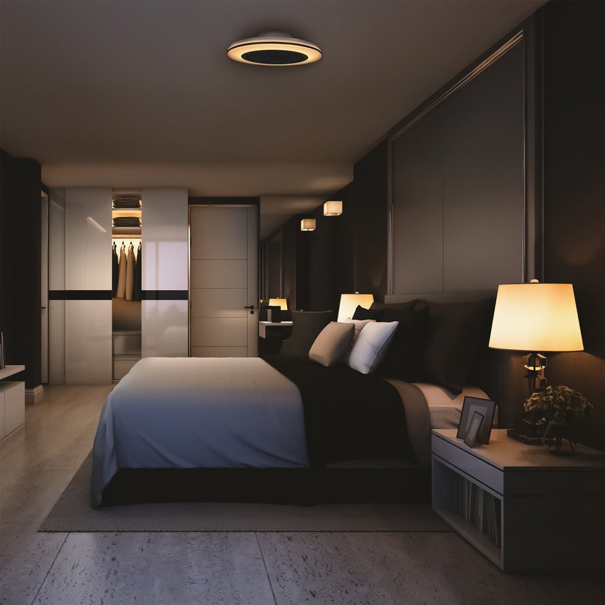 Proventa 3D Air Plafondventilator met verlichting 50 cm - Verspreidt lucht over hele kamer - Met afstandsbediening Plafondventilatoren LED.nl