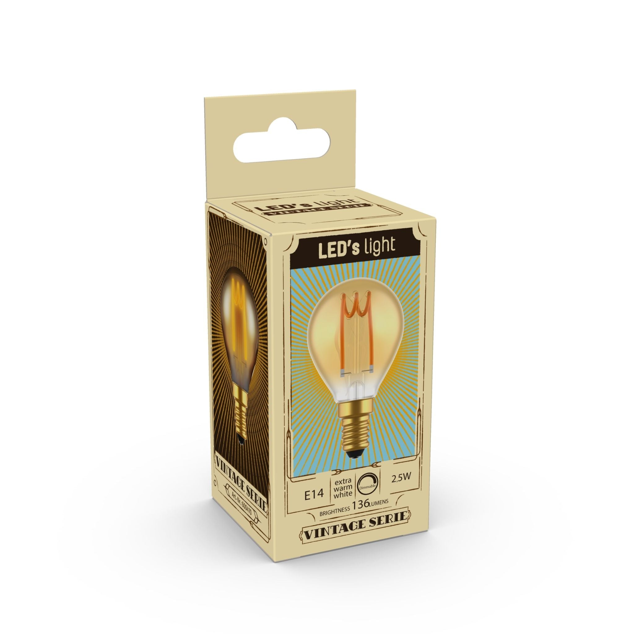 Proventa DECO LED Filament lamp E14 - Model XS globe - Dimbaar - _ 45 mm - Extra warm wit Lichtbronnen LED.nl