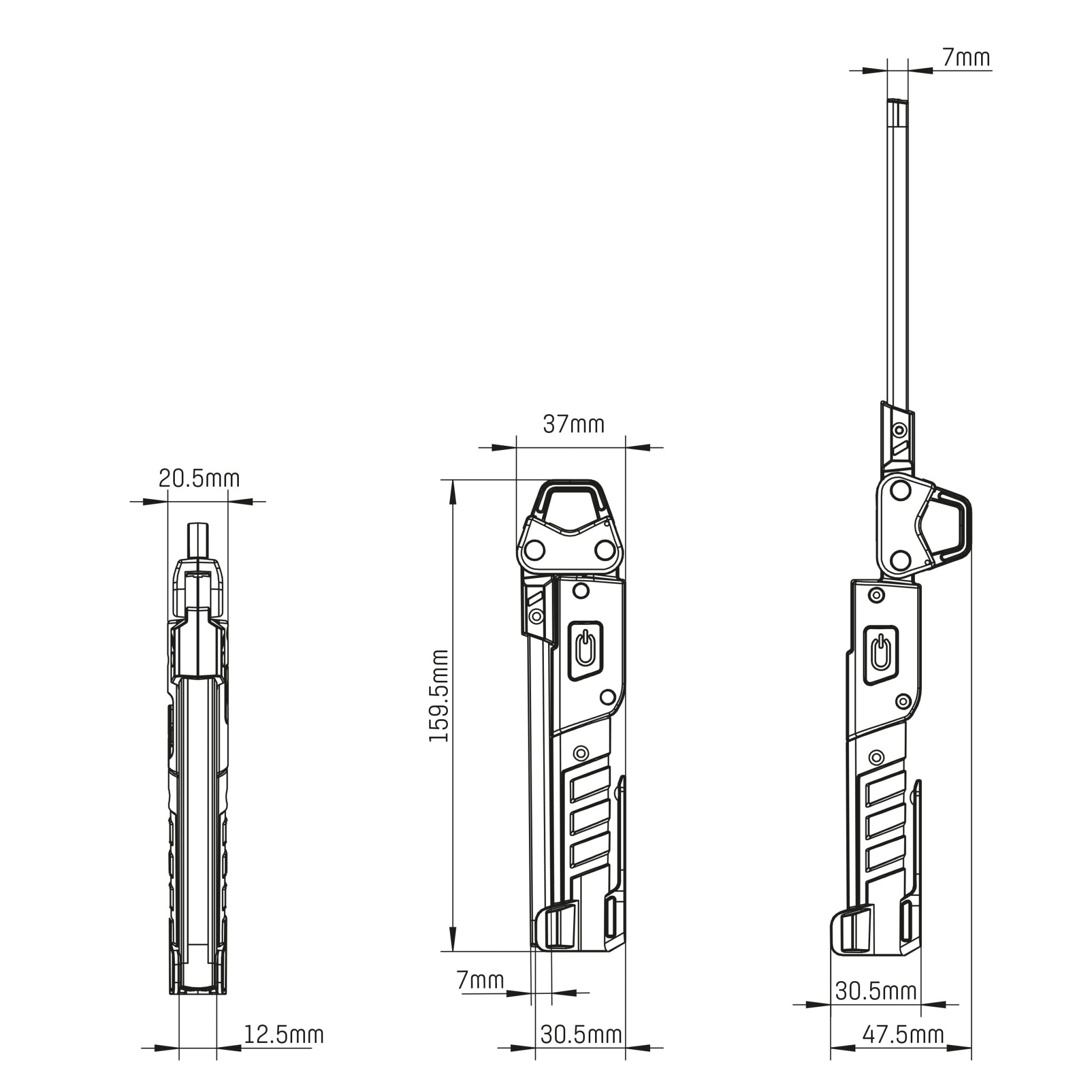 LED's Work Oplaadbare Looplamp 300 - Inspectielamp - Inklapbaar & Draadloos - Met magneet en haak Bouwlampen Led.nl