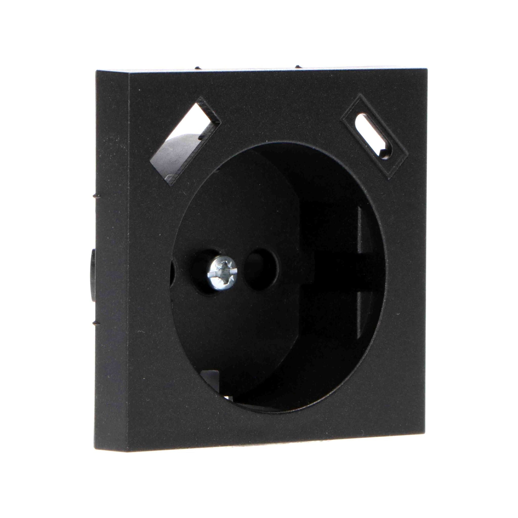 Reflex Inlegplaat voor wandcontactdoos met USB-C & USB - Zwart Stekkers LED.nl