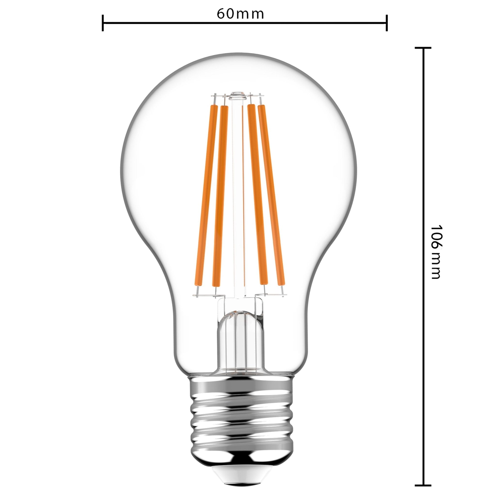 Sensor LED Lamp E27 met bewegingssensor en daglichtsensor - 3 meter bereik - Warm wit LED Filament Lampen Led.nl