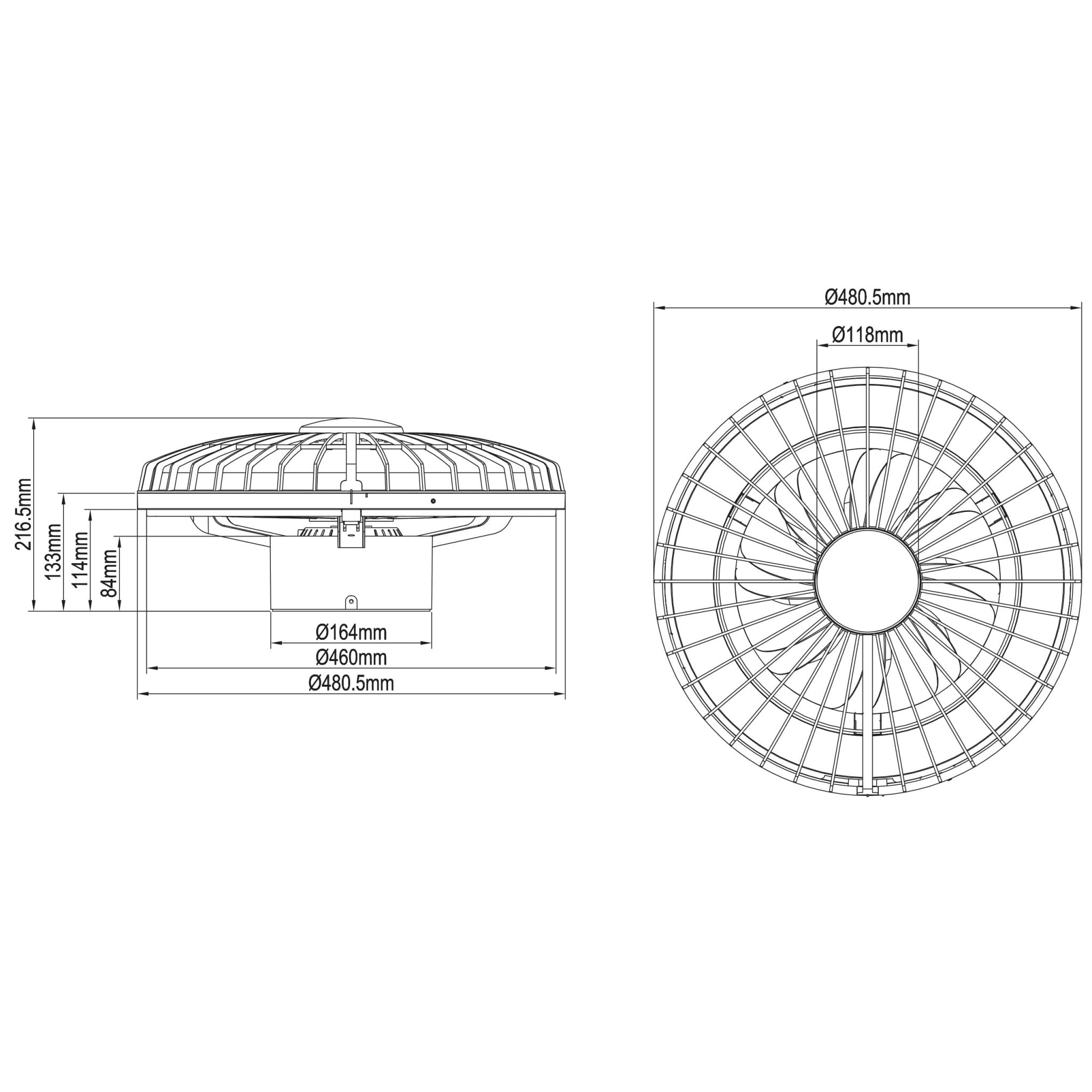 LED's Light Plafondlamp met LED verlichting en ventilator - Dimbaar en instelbare kleurtemperatuur – Incl. afstandsbediening Plafondventilatoren LED.nl