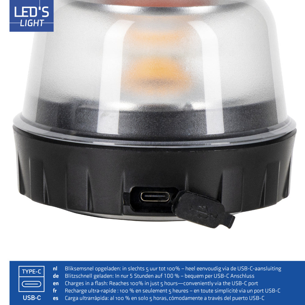 WARN-X LED signaal-noodverlichting -5000mAh - IP54 - Amber LED.nl