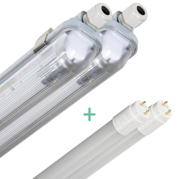 2 PACK - LED's Light Complete LED TL lamp met LED buis 120 cm - Binnen en buiten - 2130 lm - 1x11,5W - 4000K - High Efficiency - Energie Label B LED.nl