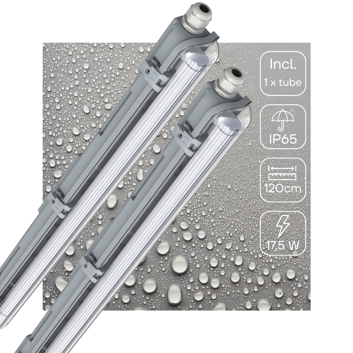 2 PACK - LED's Light LED TL armatuur 120 cm compleet met LED TL buis - 1800 lm - LED.nl