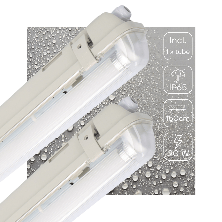 2er-Pack – LED-Licht LED-TL-Lampe mit Sensor 150 cm – Bewegungssensor und Nachtsensor – Wasserdicht – 3100 lm - LED.de
