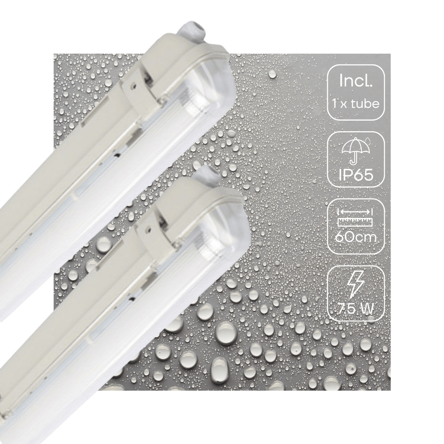 2er-Pack – LED-Licht LED-TL-Beleuchtung mit Sensor 60 cm – Bewegungssensor und Nachtsensor – Wasserdicht – 1100 lm - LED.de