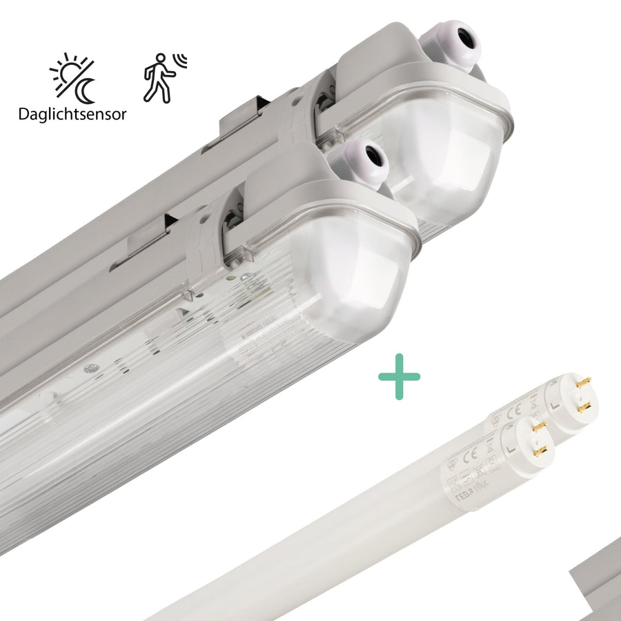 2er-Pack – LED-Licht LED-TL-Beleuchtung mit Sensor 60 cm – Bewegungssensor und Nachtsensor – Wasserdicht – 1100 lm - LED.de
