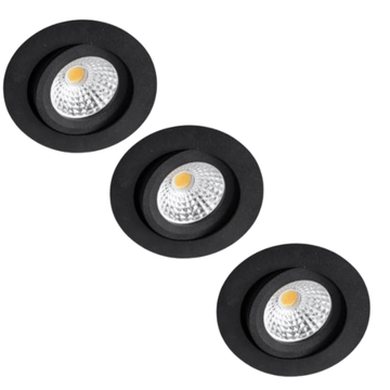 LED's Light Pro LED Einbaustrahler Schwarz - DimToWarm - Ø 68mm - Schwenkbar - Warmweißes Licht - CRI95 - Dimmbar - LED.de