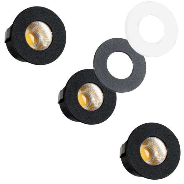 3 PACK - LED's Light PRO mini inbouwspot 3 cm - Voor overkapping, veranda's en inbouwplafonds - Dimbaar - 3 Kleuren plaatjes Inbouwspots LED.nl