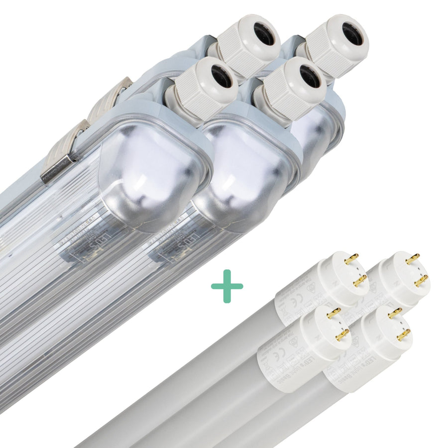 4er-Pack – LED-Leuchtstoffröhre mit 120 cm LED-Röhre – Für Innen- und Außenbereich – 2130 lm – 1 x 11,5 W – 4000 K – Hohe Effizienz – Energieeffizienzklasse B - LED.de