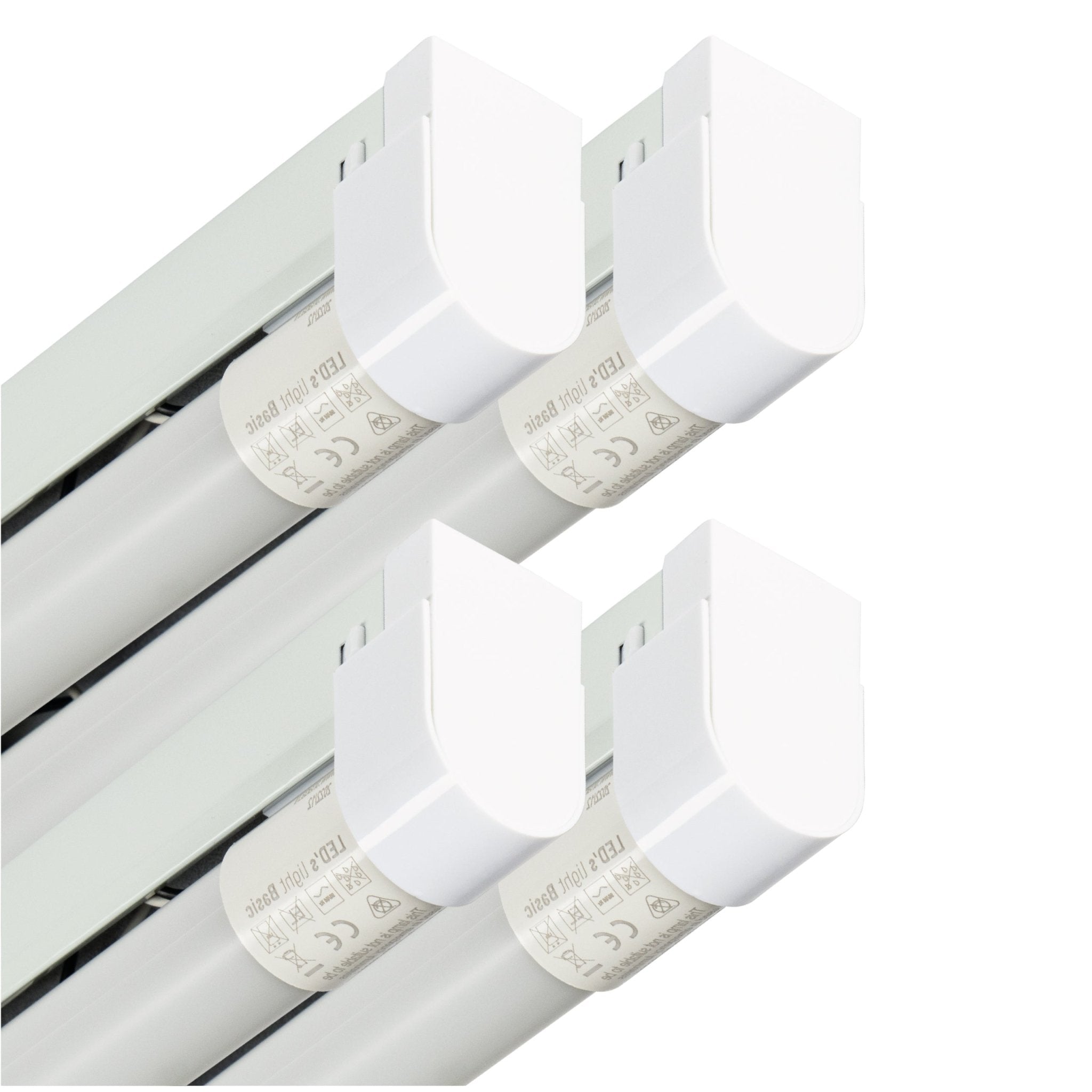 4 PACK - LED's Light LED licht balk 60 cm voor binnen - Armatuur inclusief LED TL buis - 1000 lm TL verlichting LED.nl