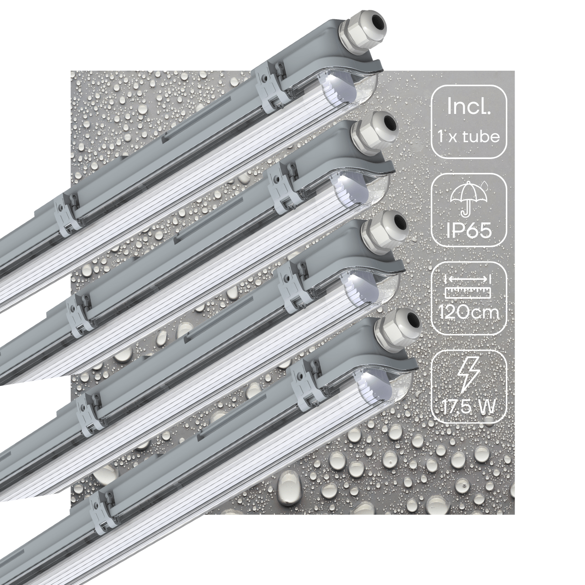 4 PACK - LED's Light LED TL armatuur 120 cm compleet met LED TL buis - 1800 lm - LED.nl