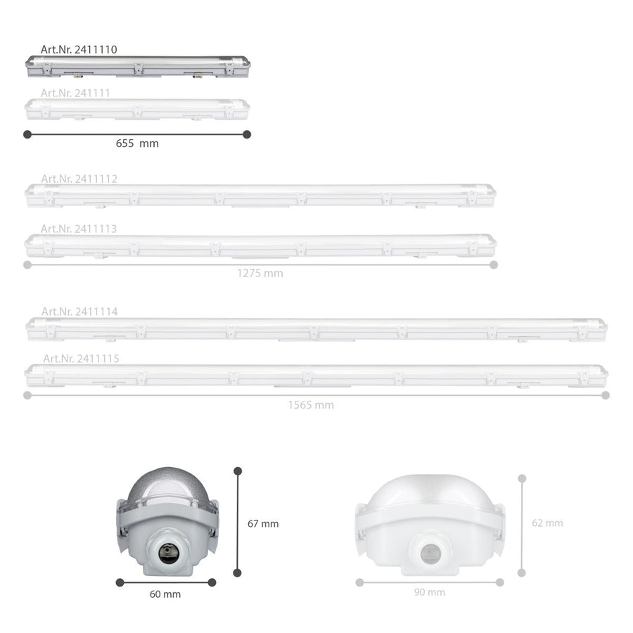4er-Pack – LED-Leuchtstoffröhre, 60 cm, 1080 lm, 9 W, 4000 K - LED.de