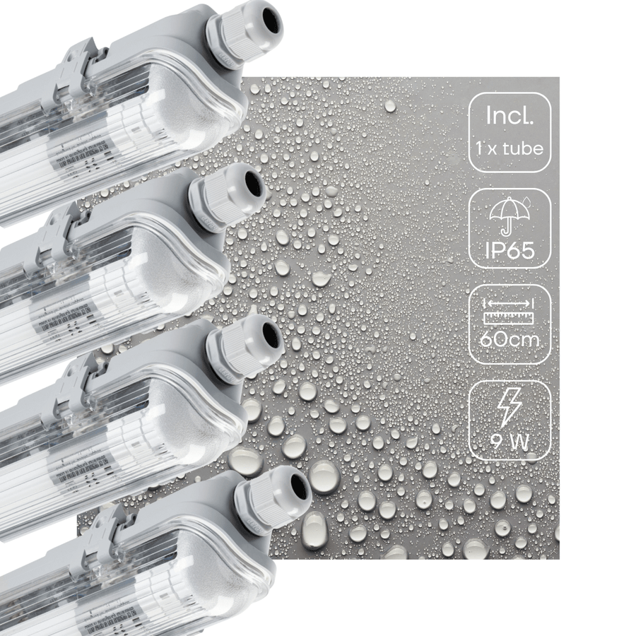 4er-Pack – LED-Leuchtstoffröhre, 60 cm, 1080 lm, 9 W, 4000 K - LED.de