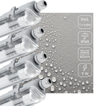 4 PACK - LED's Light LED TL armatuur 60 cm compleet met LED TL buis - 900 lm - 9W - 4000K - LED.nl