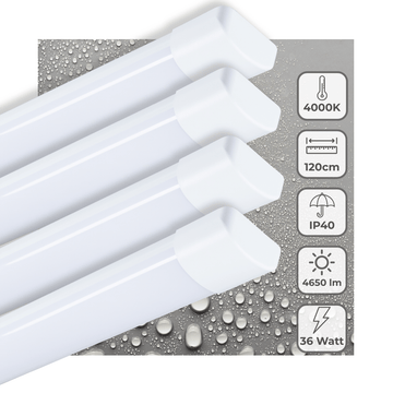4er-PACK LED's Light LED TL Lampe 120 cm für den Innenbereich – Komplette LED TL Beleuchtung – 4650 lm - LED.de
