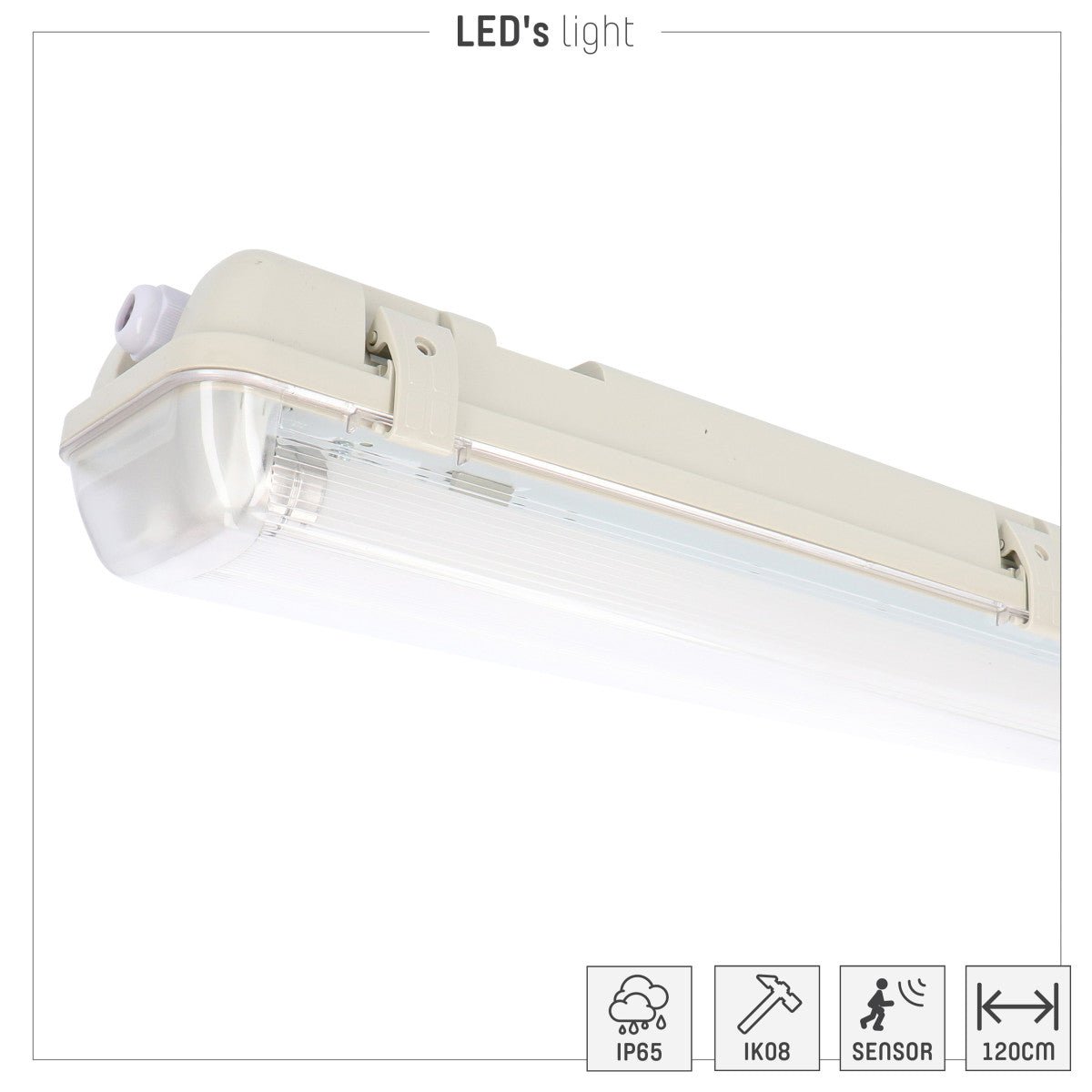 4 PACK - LED's Light LED TL licht balk met sensor 120 cm - Bewegingssensor en nachtsensor - Waterdicht - 4200 lm - LED.nl