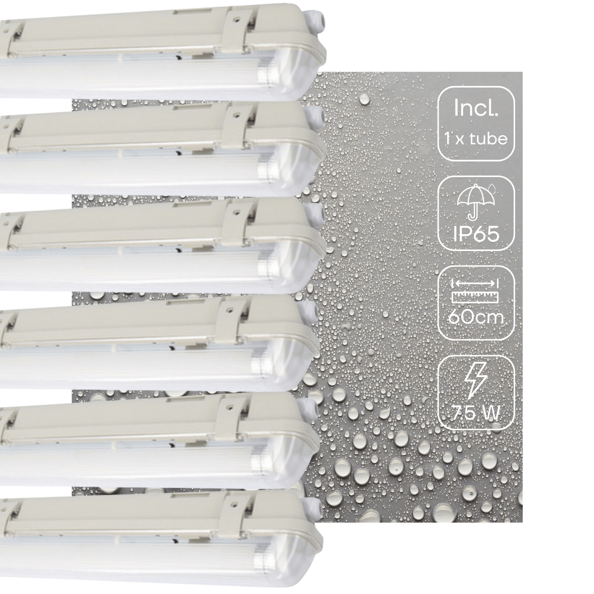 4 Pack LED's Light LED TL verlichting met sensor 60 cm - Bewegingssensor en nachtsensor - Waterdicht - 1100 lm - LED.nl