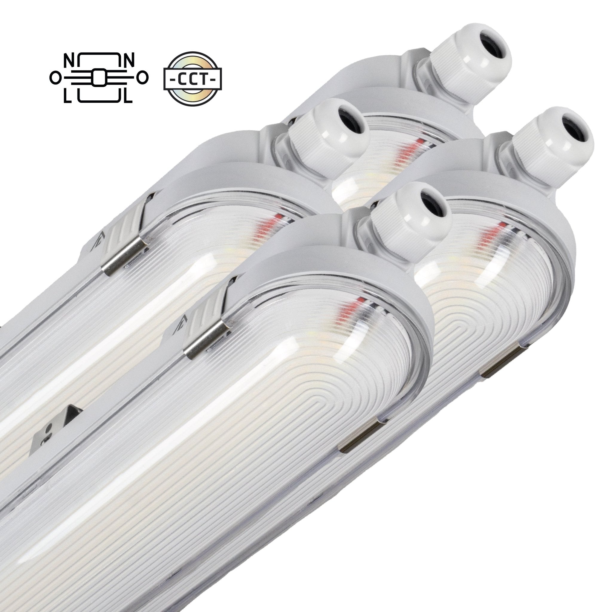 4 PACK - LED's Light pro Koppelbaar CCT/Power select TL armatuur met Strip - 180lm/w 39W 150cm 7020lm 3000K/4000K/6500K - IP65 IK08 TL verlichting LED.nl
