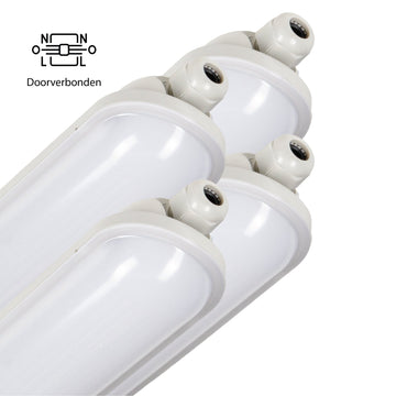 4er-PACK – LED's Light Pro Premium Koppelbare LED TL Leuchte 40 W 150 cm 6400 lm 4000 K 160 lm/W - LED.de