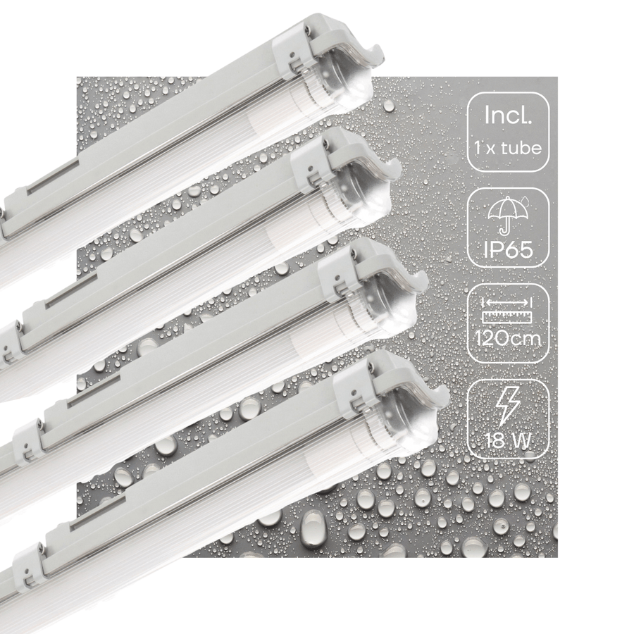 4er-Pack – LED-Leuchte TL, komplett 120 cm – Leuchte mit LED-Röhre – wasserdicht – 2160 lm - LED.de