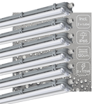 6 PACK - LED's Light LED TL dubbel armatuur 120 cm - Compleet met 2 LED TL buizen 120 cm - 3600 lm - LED.nl