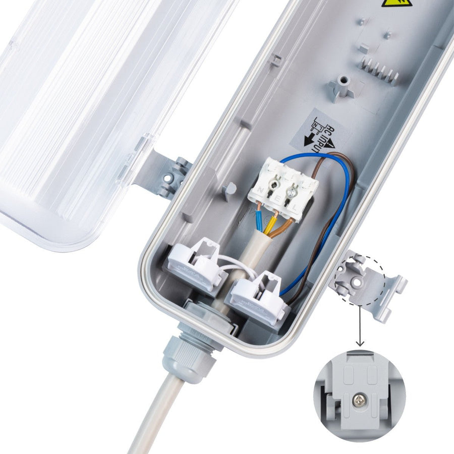 LED's Light LED TL dubbel armatuur 150 cm - warm wit licht 4000K - Compleet met 2 LED TL buizen 150 cm - 4600lm TL verlichting LED.nl