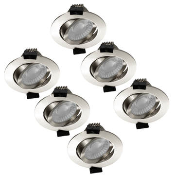 LED's Light PRO Downlight Einbaustrahler Ø 68mm - Schwenkbar - Spritzwassergeschützt - Dim to Warm - Silber - LED.de