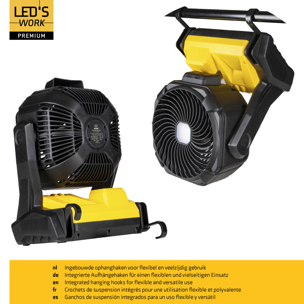 LED's Work 18V werklamp met ventilator - 48W 3000lm 5000K - IP20 Werklampen LED.nl