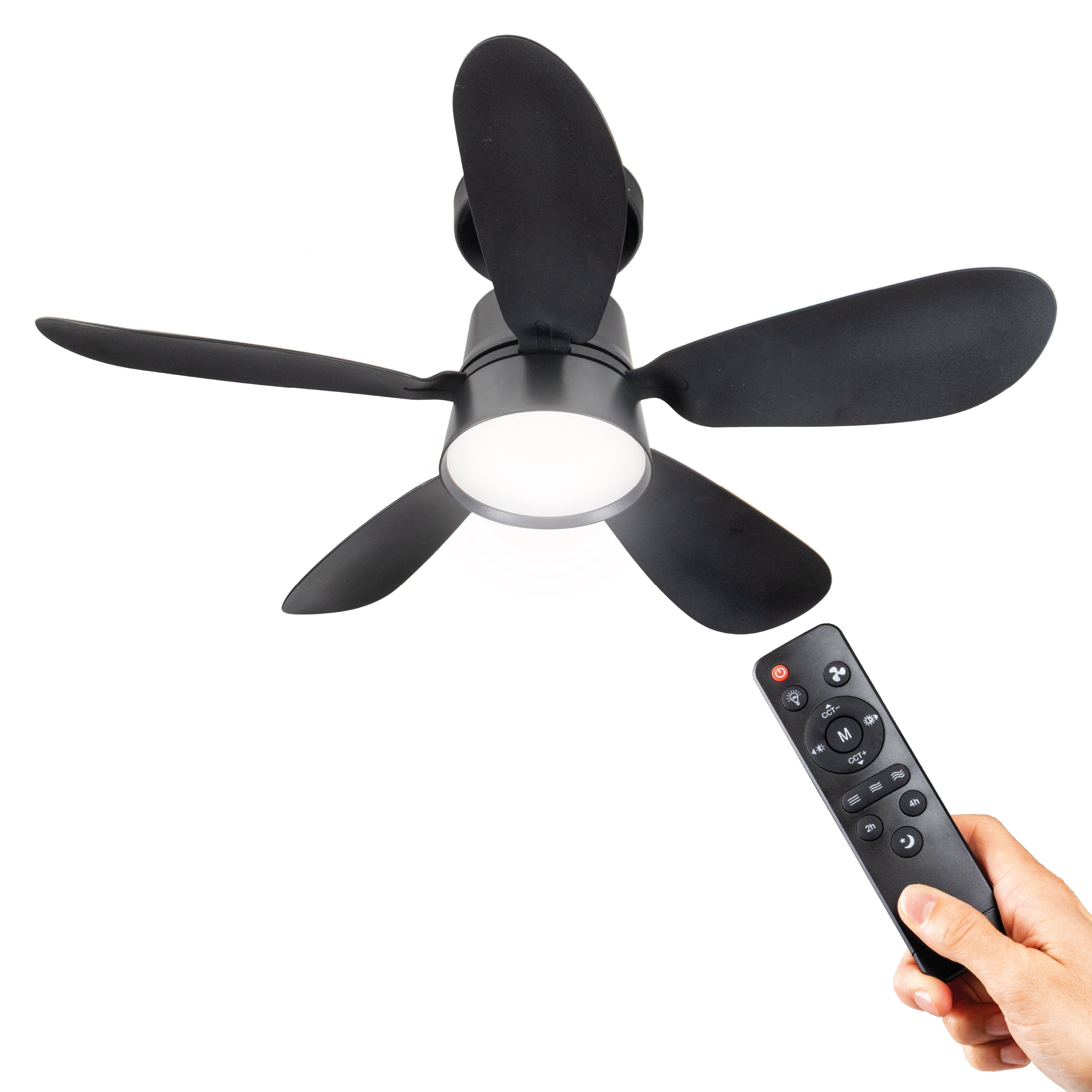 Plafondlamp met ventilator - 25W 1100lm 3000K/6500K Verwijderbare bladen Gemakkelijke installatie