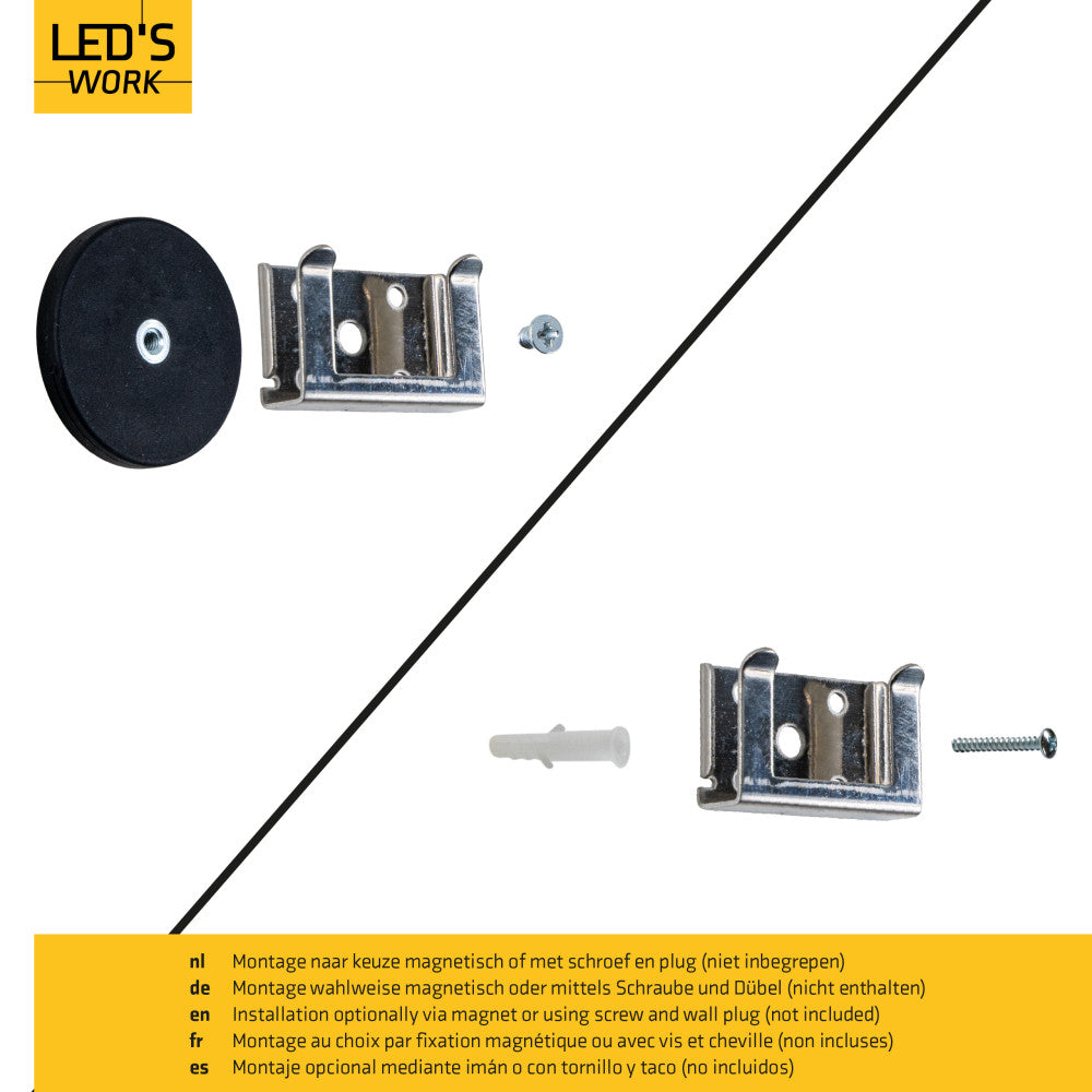 Accessoire - Magneet - 19mm Ø47mm - Zwart LED.nl