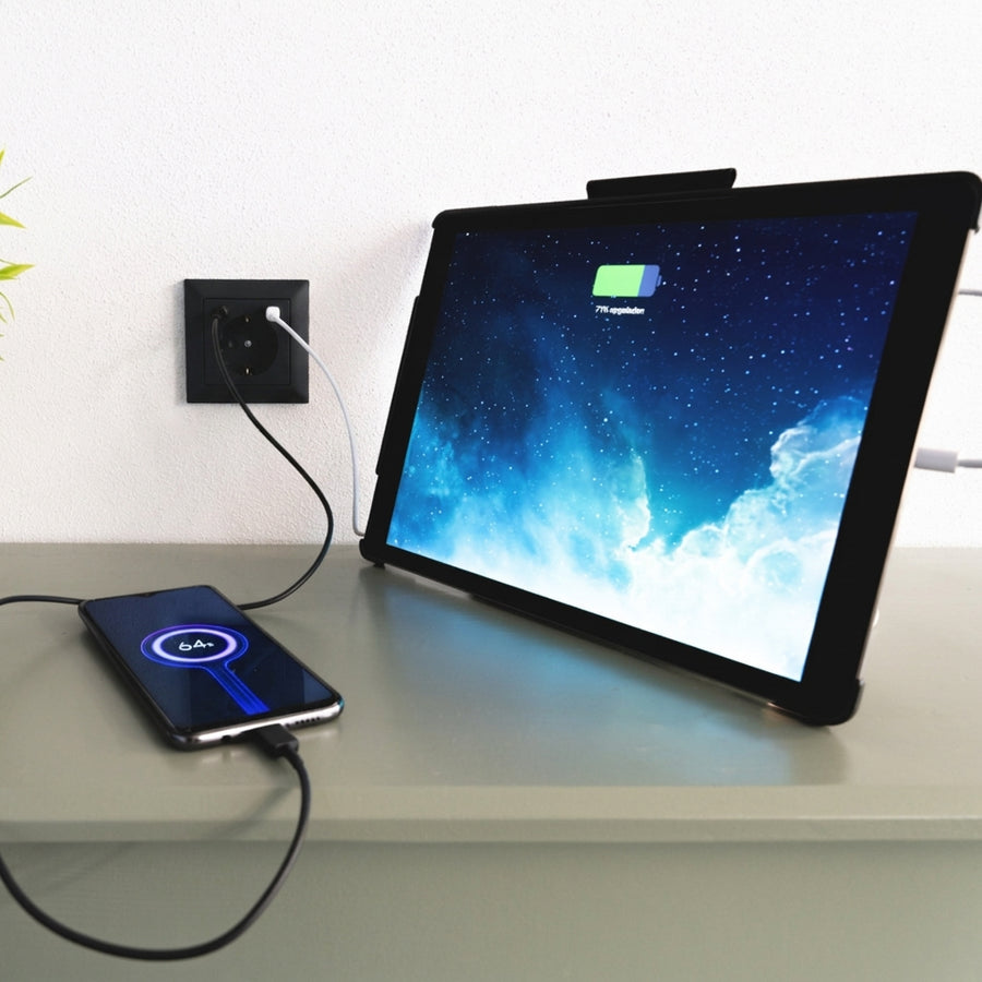 ProCharge Wandsteckdose mit USB-C und USB-Schnellladegeräten – Universal – Weiß – RAL9010 