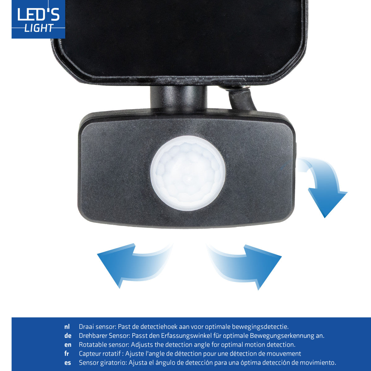 LED's Light Außenleuchte mit Bewegungsmelder 1400 - innen und außen - 10W