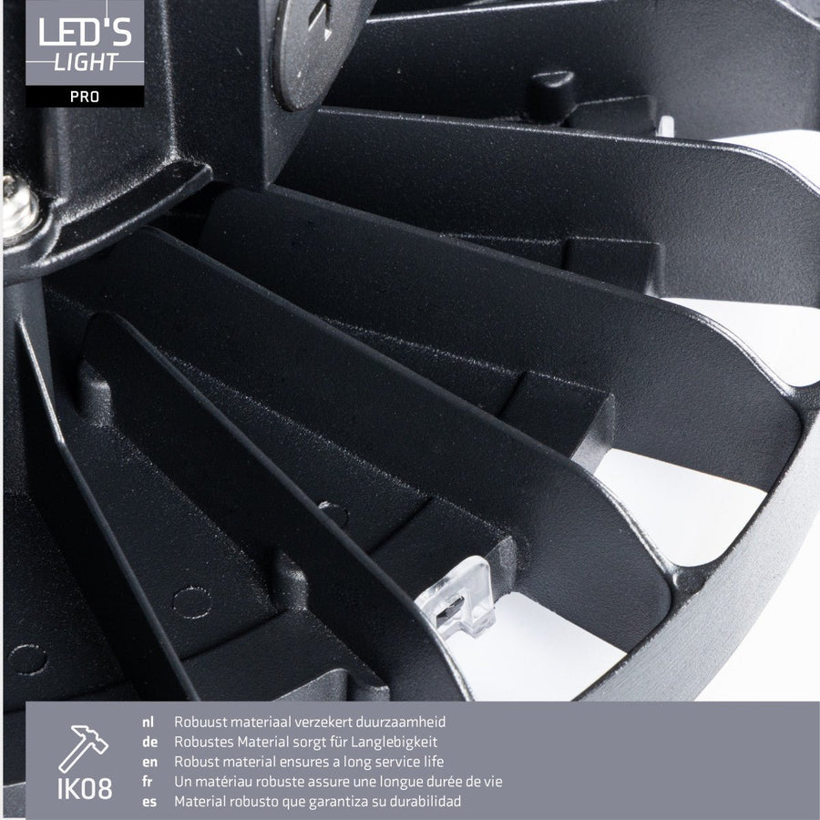 LED's Light Pro High Bay - 150 W - 1-10 V dimmbar - Leistungswahl - Energieklasse A - 27750 lm 4000 K - Sosen Treiber - IP65 - IK10 - Schutzklasse 1 - LED.de