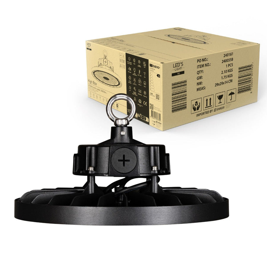 LED's Light Pro High Bay - 150 W - 1-10 V dimmbar - Leistungswahl - Energieklasse A - 27750 lm 4000 K - Sosen Treiber - IP65 - IK10 - Schutzklasse 1 - LED.de