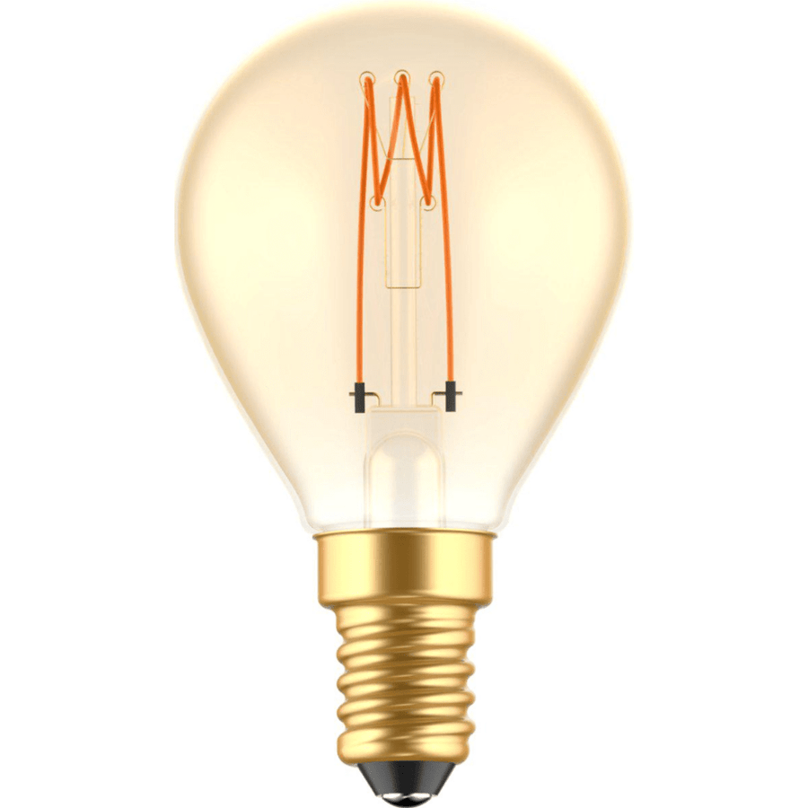 LED Lamp goud E14 - Gloeilamp design - Dimbaar extra warm wit - 1800K Decoratieve Lichtbronnen LED.nl