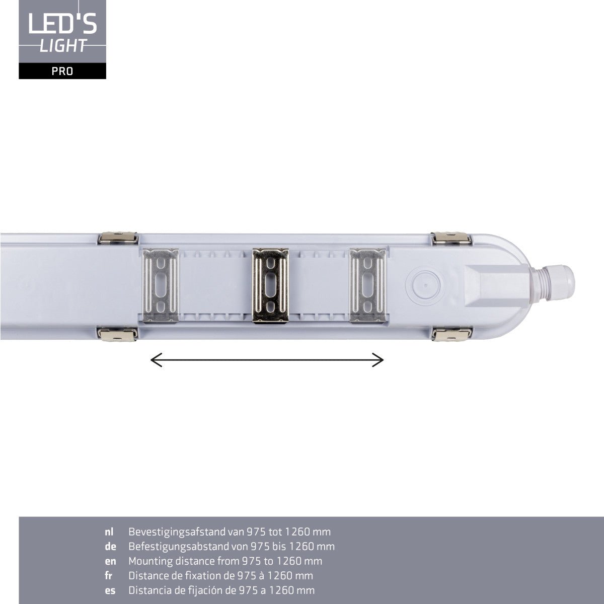 LED TL armatuur met Strip - 39W 150cm 7020lm 3000K/4000K/6500K - IP65 IK08 Vermogen verstelbaar TL verlichting LED.nl