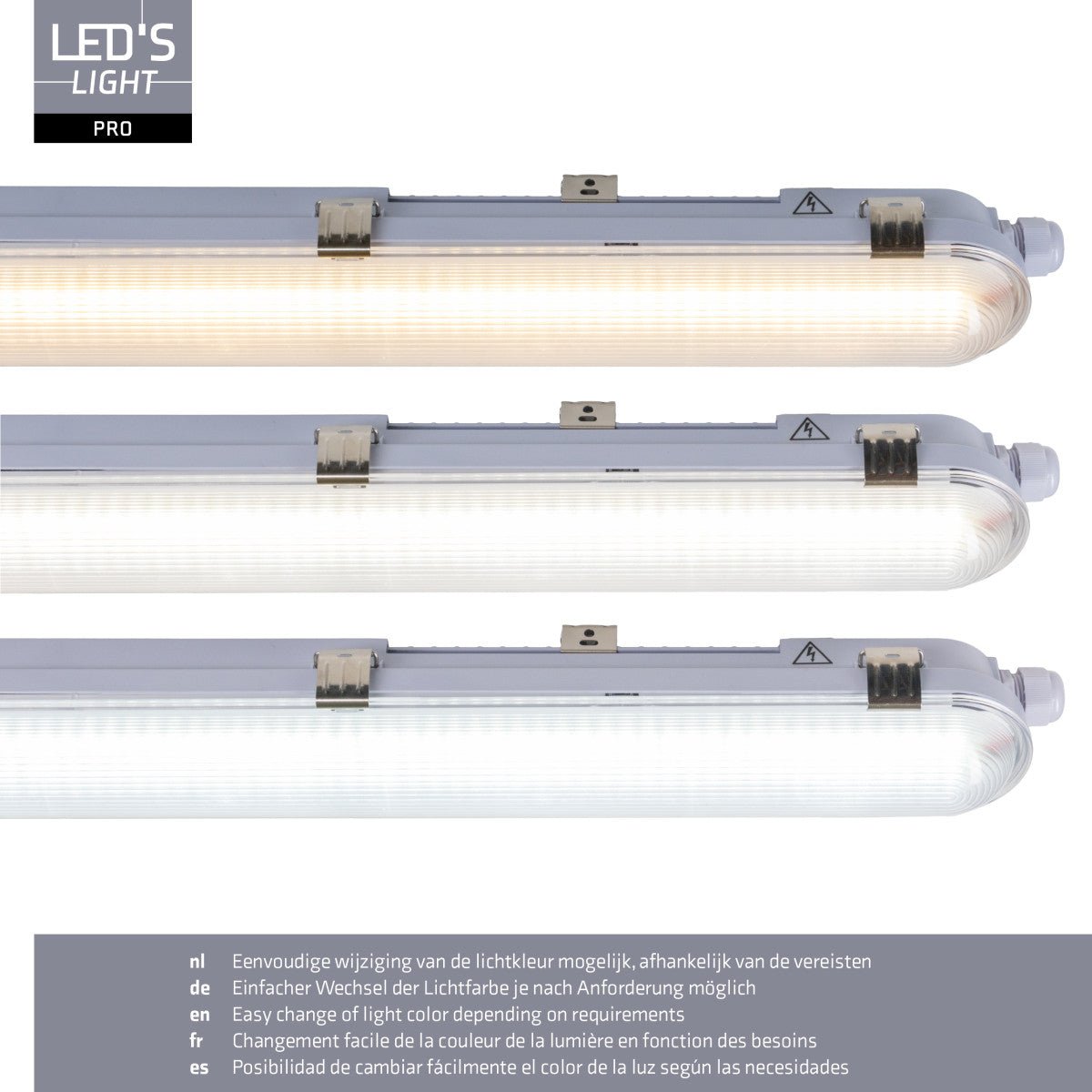 LED TL armatuur met Strip - 39W 150cm 7020lm 3000K/4000K/6500K - IP65 IK08 Vermogen verstelbaar TL verlichting LED.nl