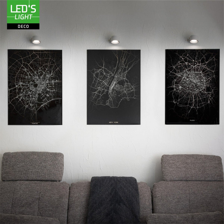 LED's Light 3-in-1 draadloze oplaadbare lamp met magnetische muurbeugel, voet en klem - Wit Tafellampen Led.nl