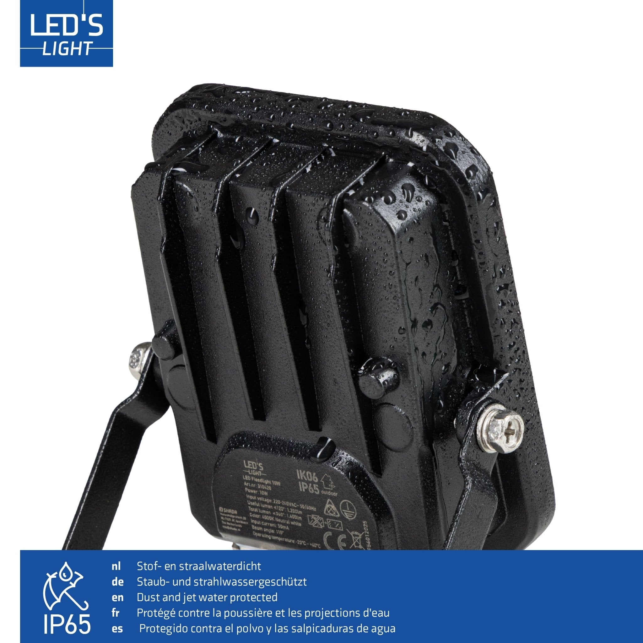 LED's Light Buitenlamp schijnwerper 1400 - voor binnen en buiten - 10W - LED.nl