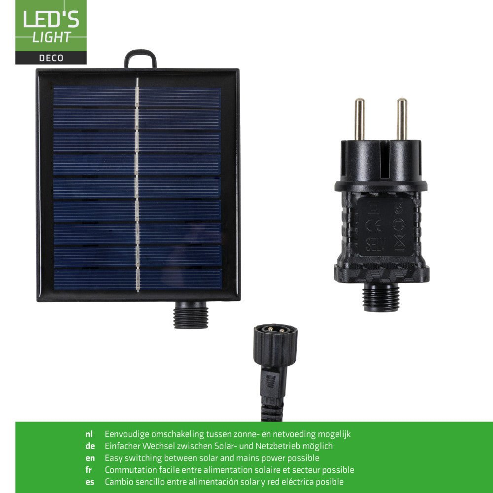 LED's Light Deco Hybride buiten-slingerlicht - 35lm 1800K - IP44 - 6,5 meter lang Buitenlampen LED.nl